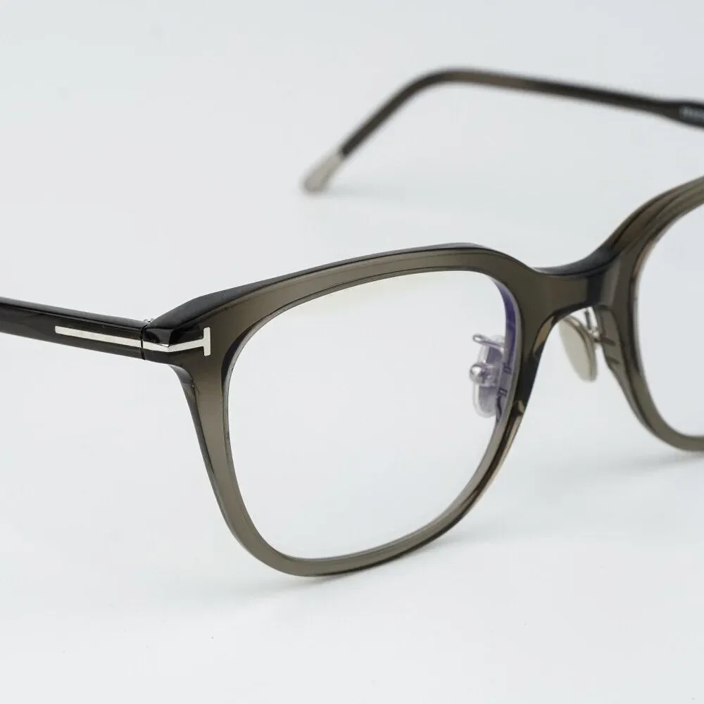 Tom Ford Women Eyeglasses Grey Blue Block Square FT5776-D-B/O 020 BRAND NEW